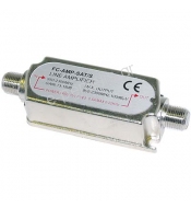 FC-AMP-SAT/S συνδέεται μεταξύ δορυφορικού πιάτου και δέκτη.